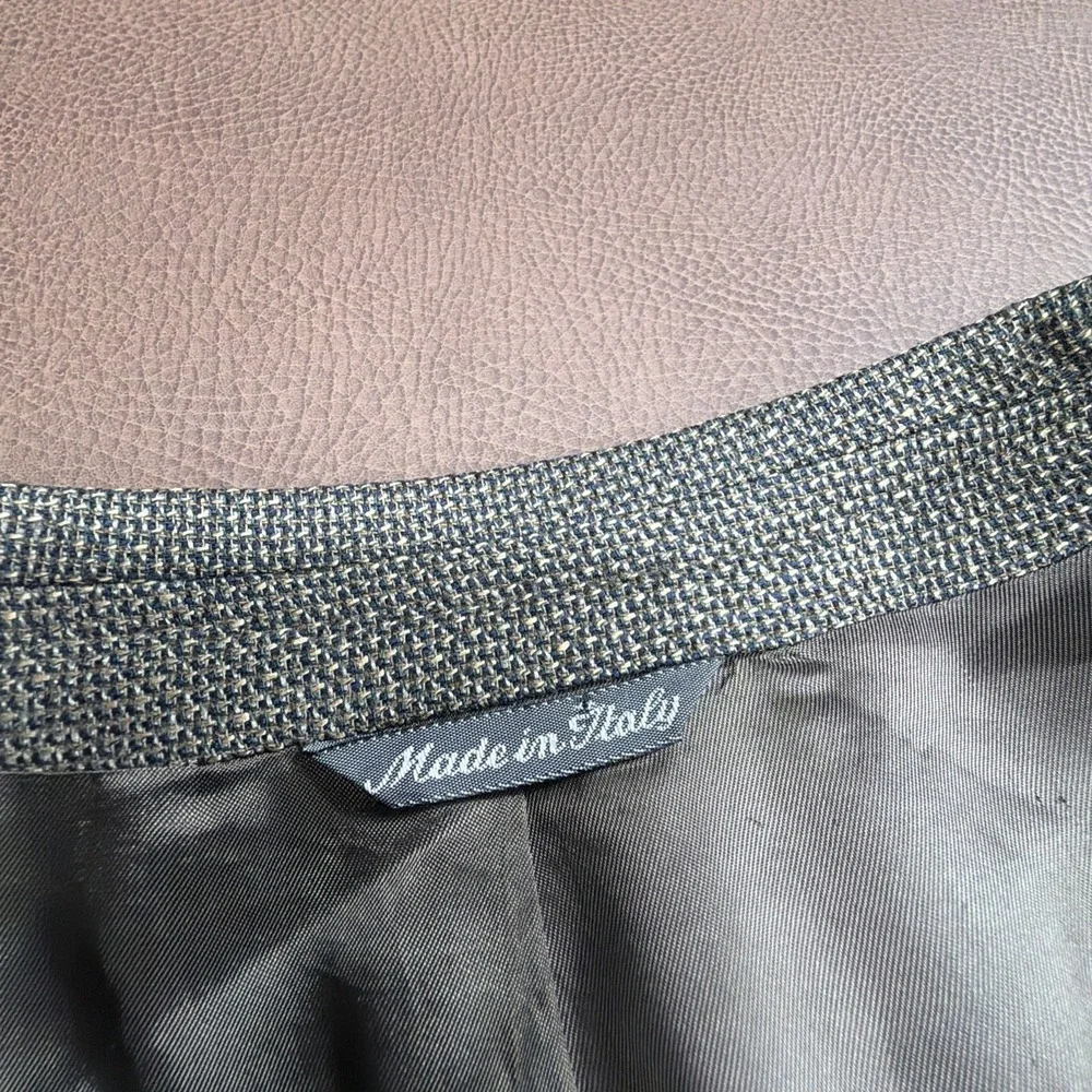 ZANELLA Italy Silk Blend Sport Coat Blazer Mens 44R Patterned Woven Wedding MINT